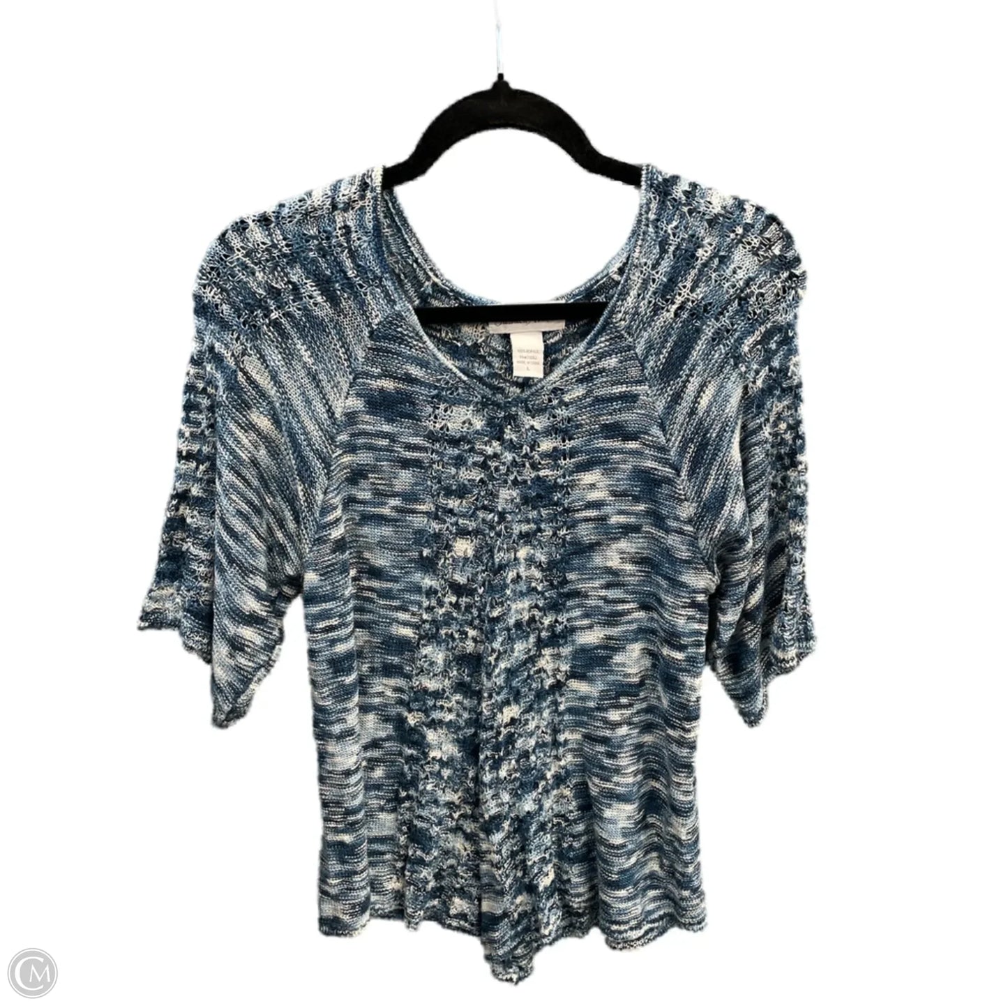 Sweater Short Sleeve By Clothes Mentor In Blue, Size: L