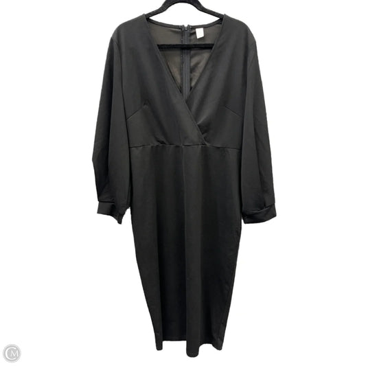 Dress Casual Midi By Clothes Mentor In Black, Size: 2x