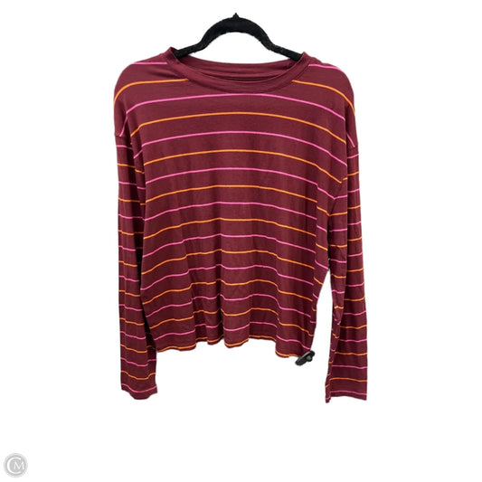 Top Long Sleeve By A New Day In Striped Pattern, Size: L