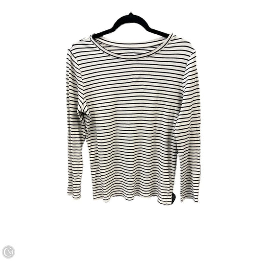 Top Long Sleeve By Time And Tru In Striped Pattern, Size: L