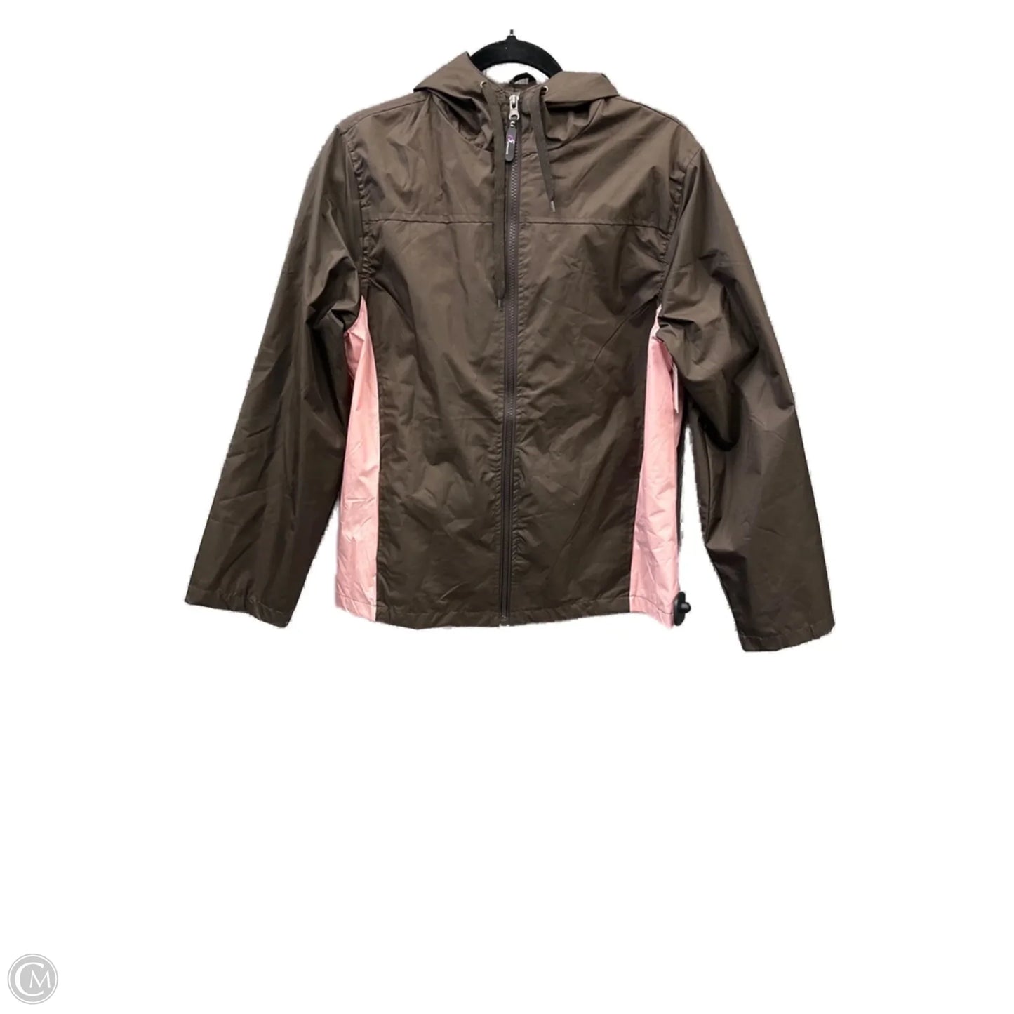 Jacket Windbreaker By Clothes Mentor In Brown & Pink, Size: M