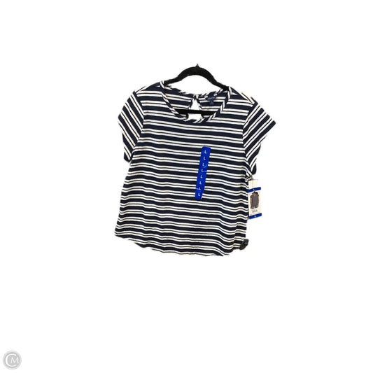 Top Short Sleeve By Nautica In Striped Pattern, Size: L