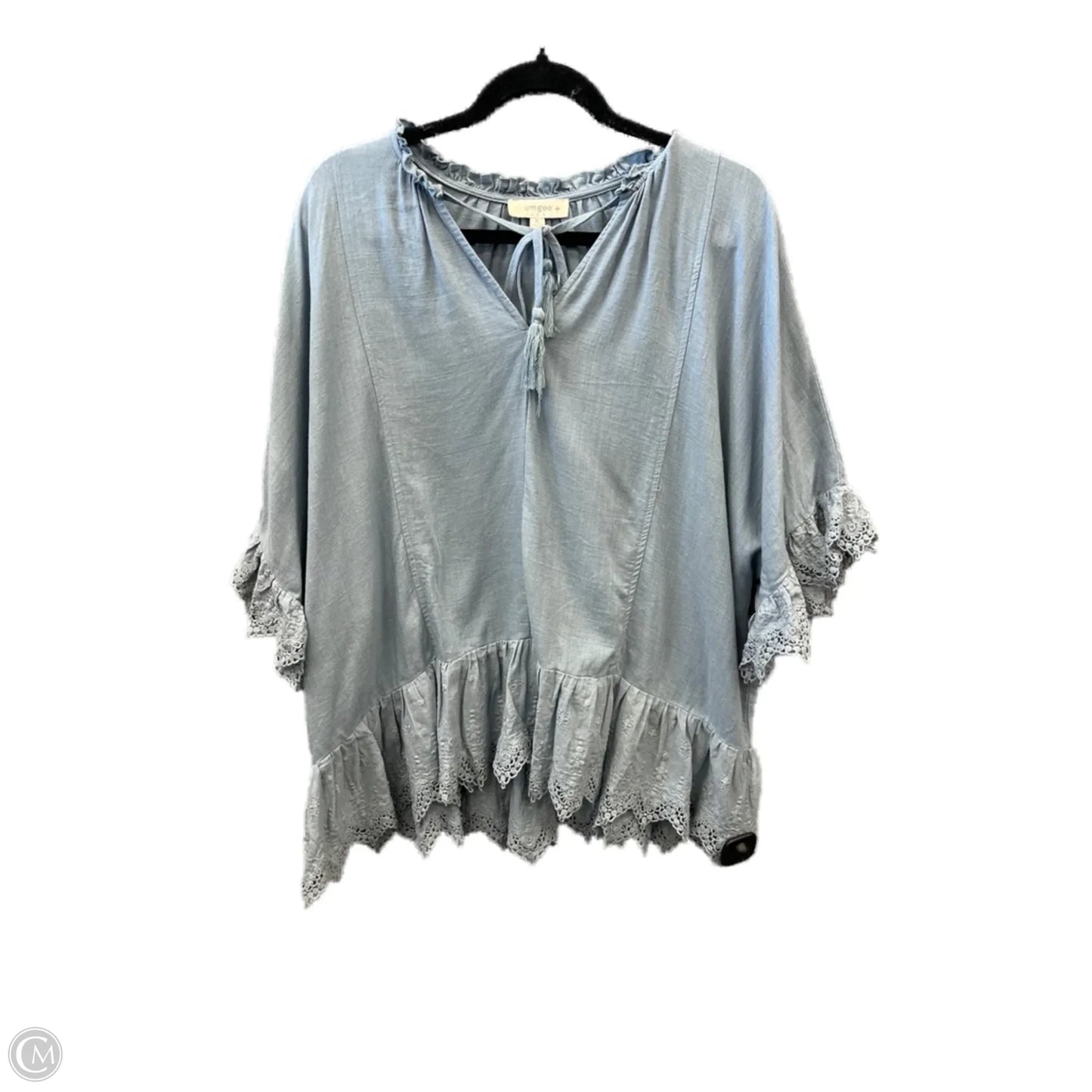 Top Short Sleeve By Umgee In Blue, Size: Xl