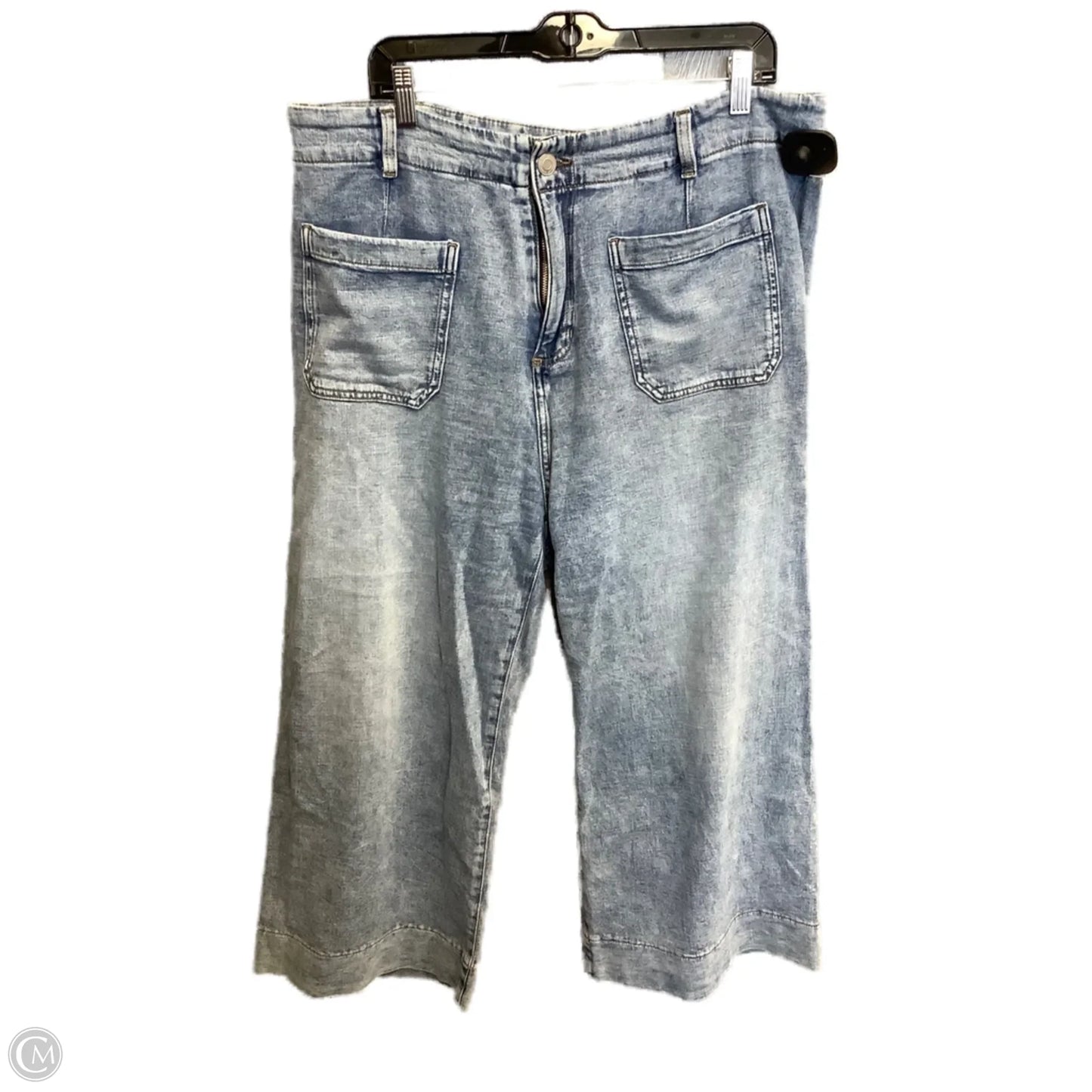 Jeans Wide Leg By Lc Lauren Conrad In Blue Denim, Size: 16