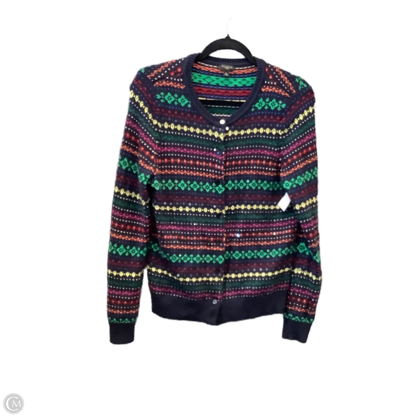 Sweater Cardigan By Talbots In Multi-colored, Size: Mp
