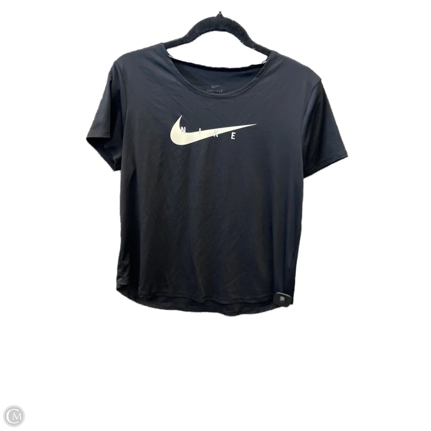 Athletic Top Short Sleeve By Nike Apparel In Black, Size: M