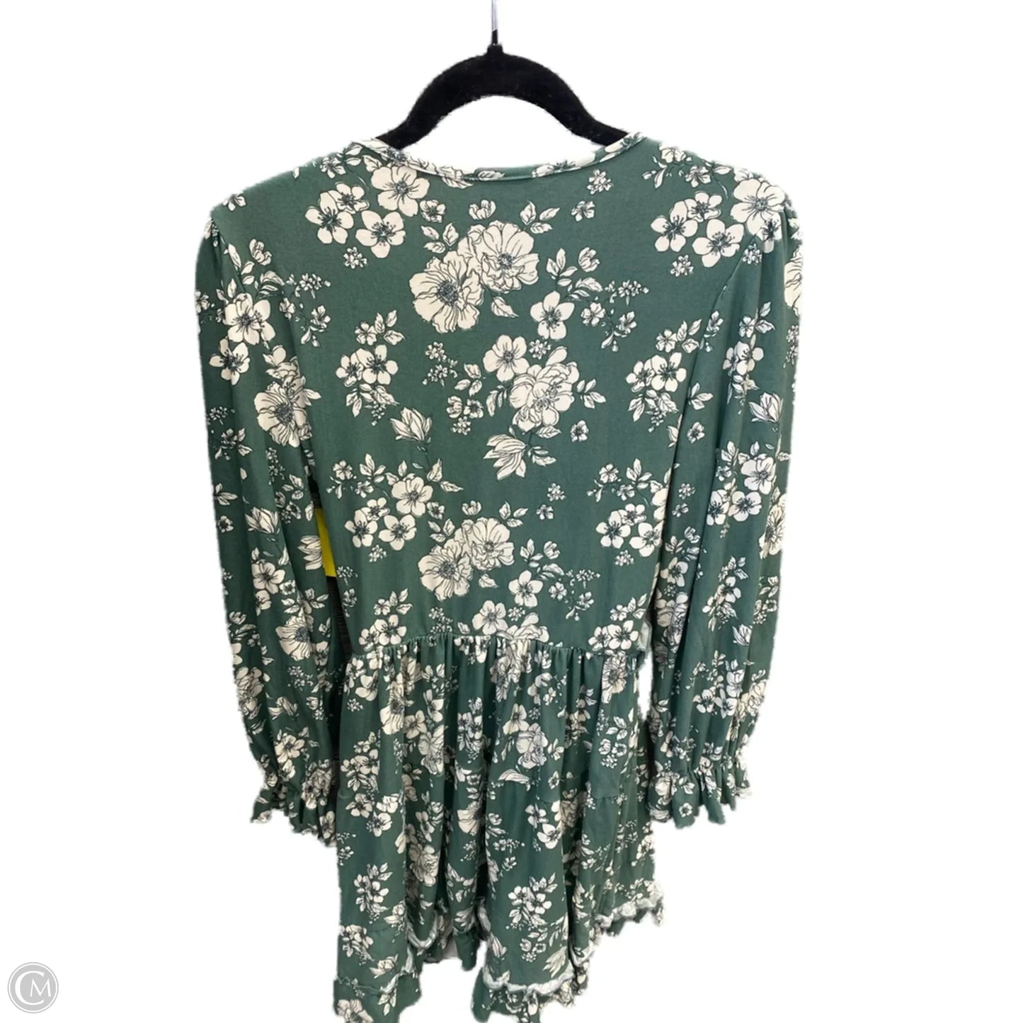 Dress Casual Midi By Clothes Mentor In Green & White, Size: M
