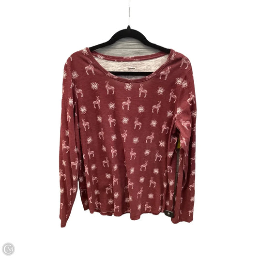 Top Long Sleeve By Sonoma In Red, Size: Xxl