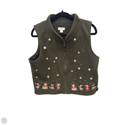 Vest Fleece By Christopher And Banks In Grey, Size: L