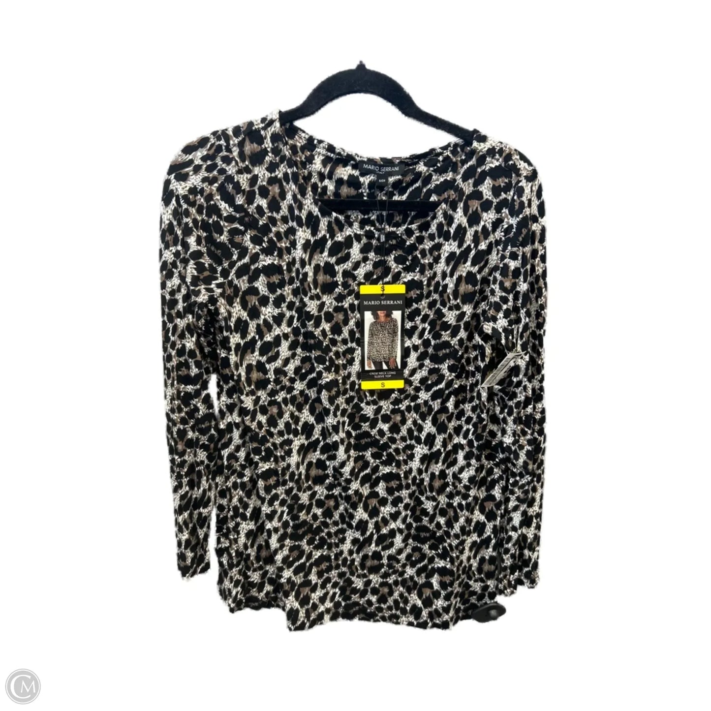Top Long Sleeve By Mario Serrani In Animal Print, Size: S