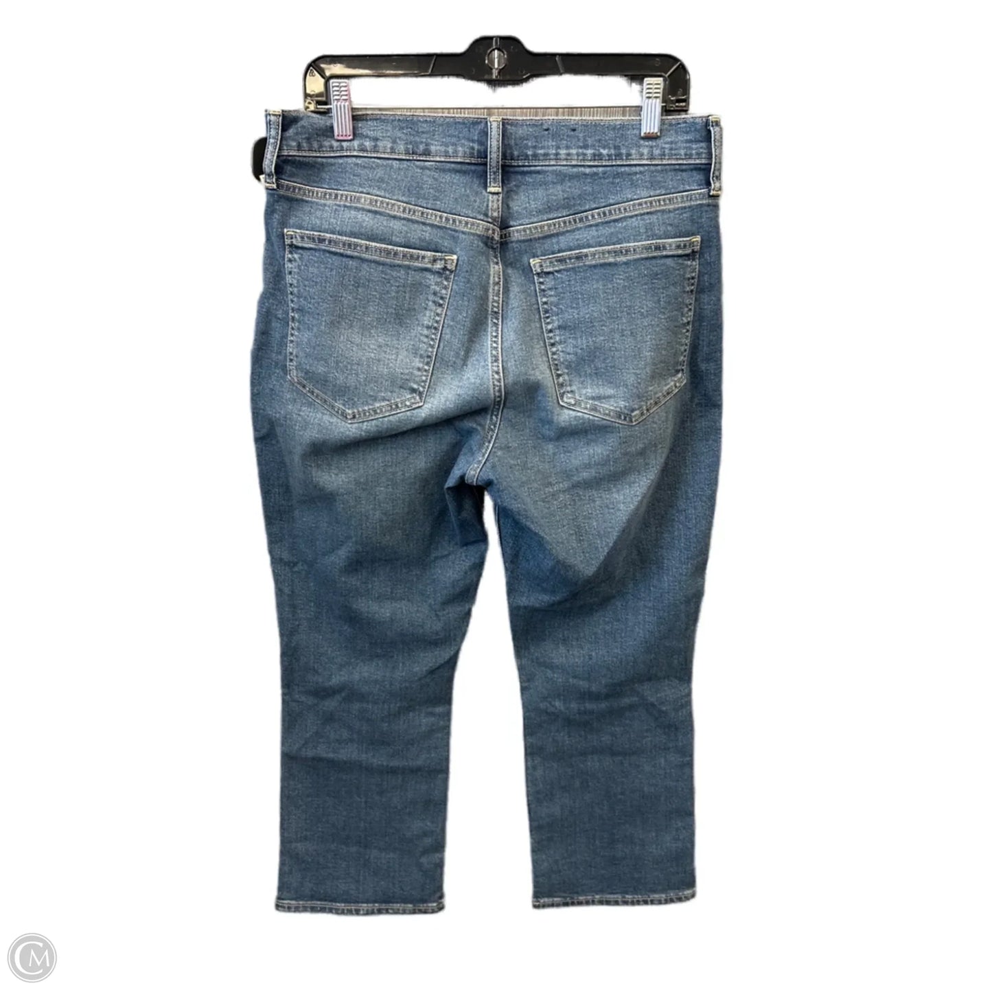 Jeans Straight By Gap In Blue Denim, Size: 12