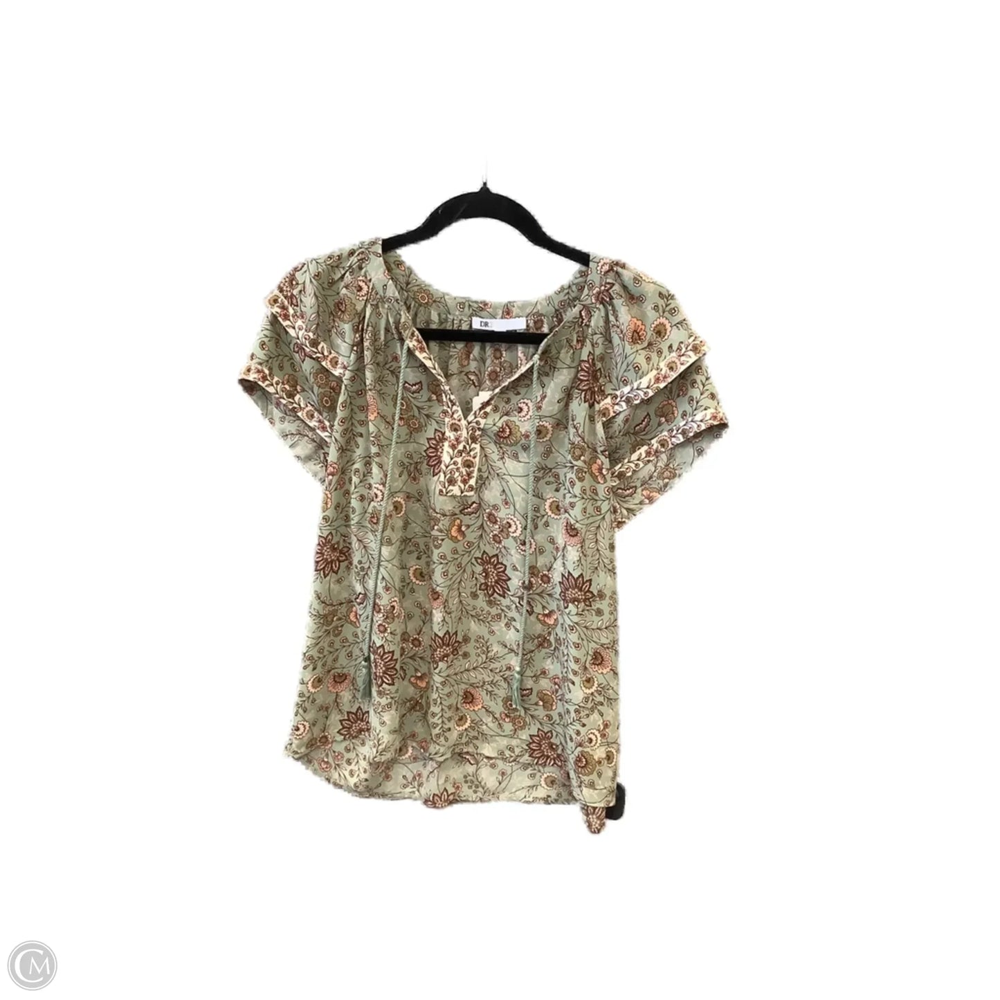 Top Short Sleeve By Dr2 In Green, Size: M