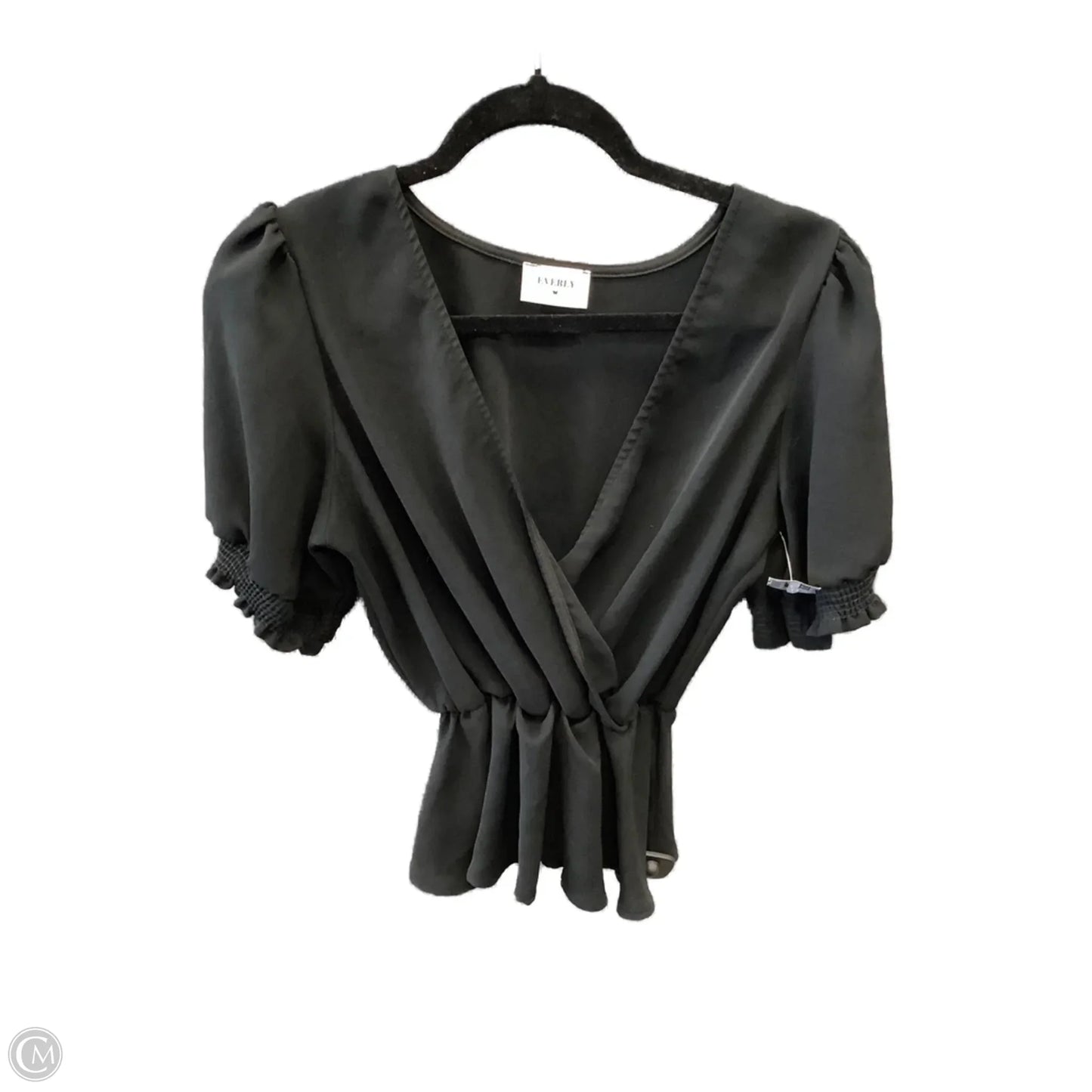 Blouse Short Sleeve By Everly In Black, Size: M
