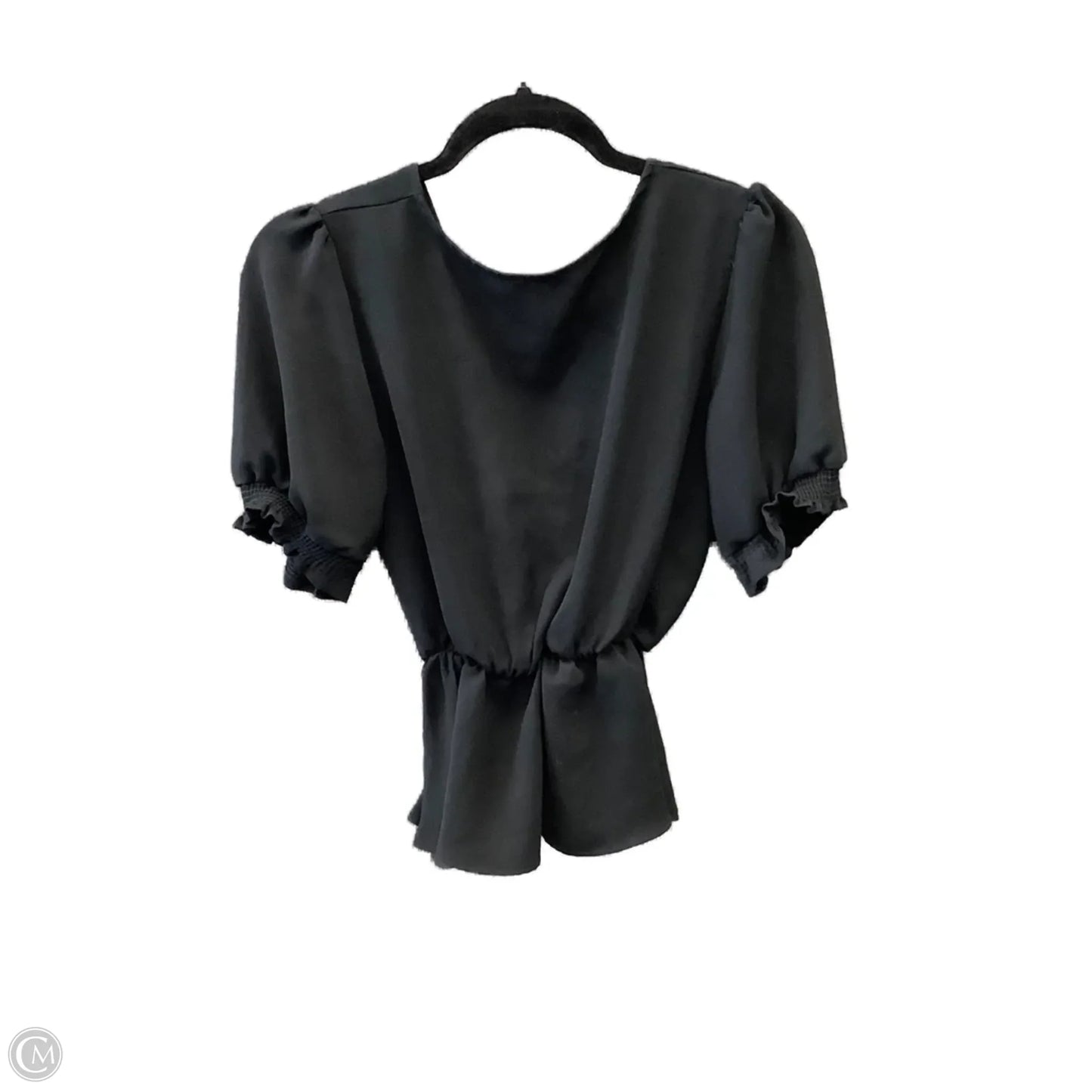 Blouse Short Sleeve By Everly In Black, Size: M
