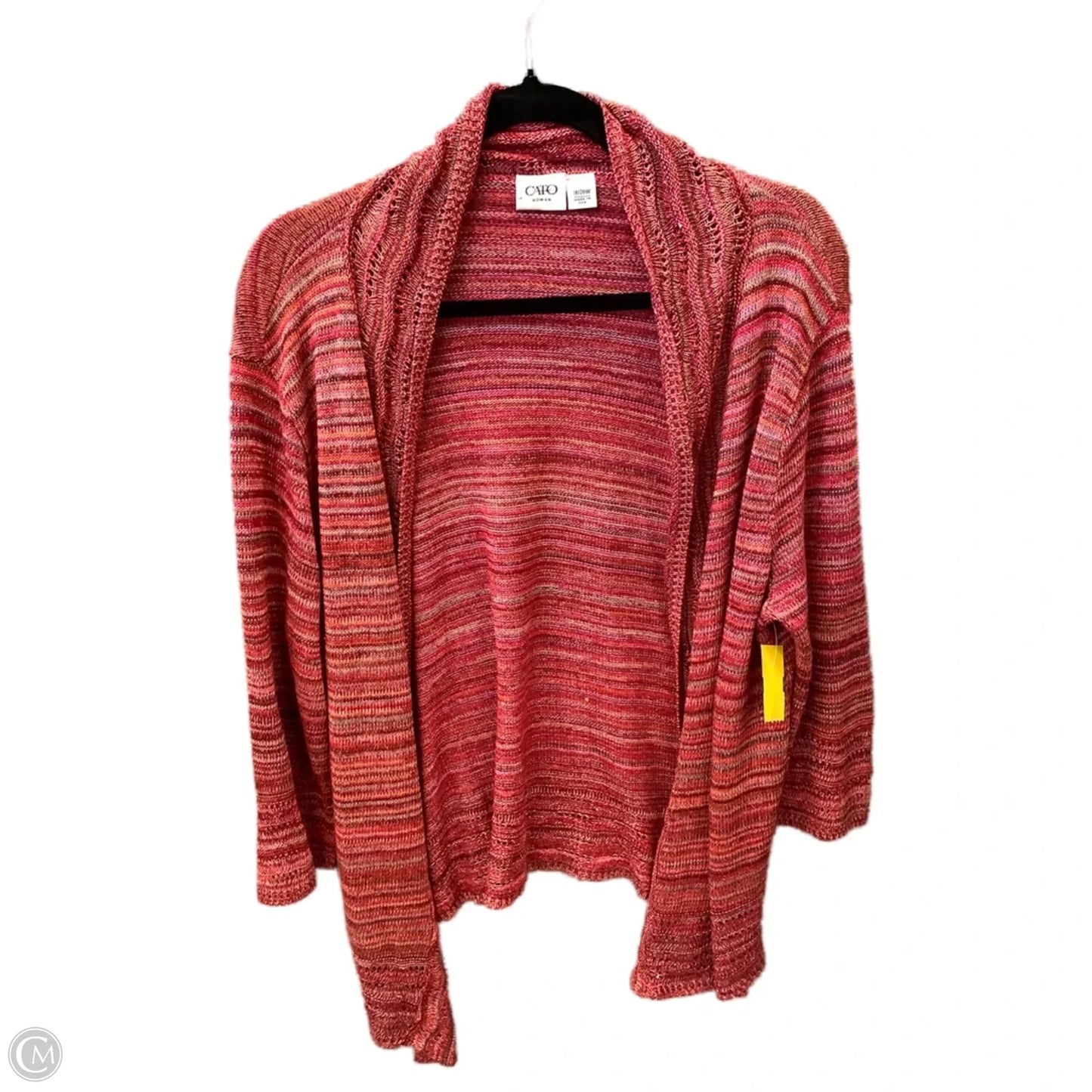 Cardigan By Cato In Red, Size: 1x