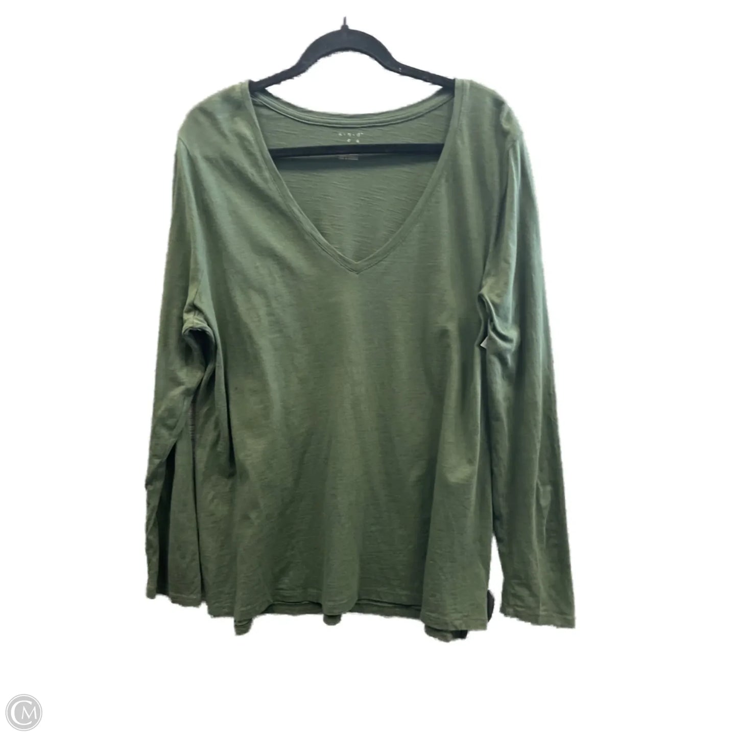 Top Long Sleeve Basic By A New Day In Green, Size: Xxl