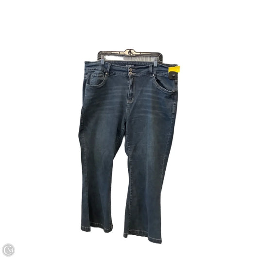 Jeans Boot Cut By Bloomchic In Blue Denim, Size: 18