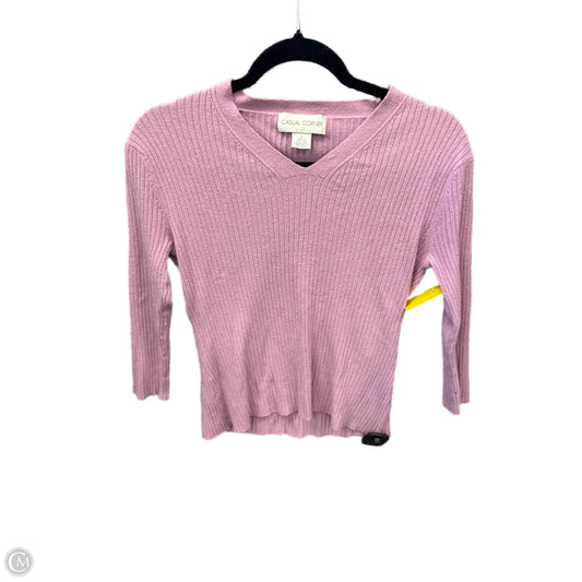 Top Long Sleeve By Casual Corner In Purple, Size: S
