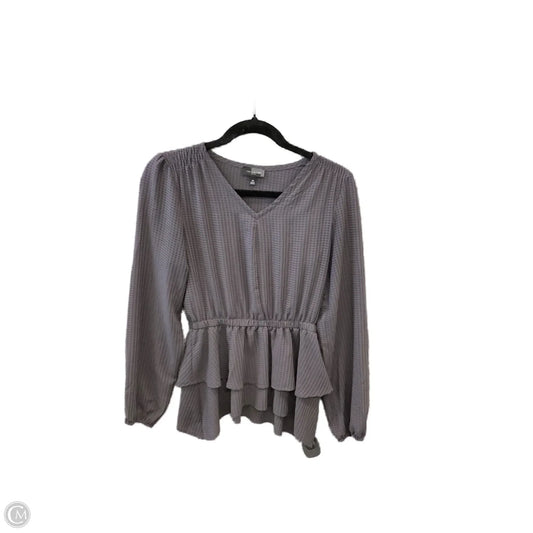 Blouse Long Sleeve By Limited In Purple, Size: Xs