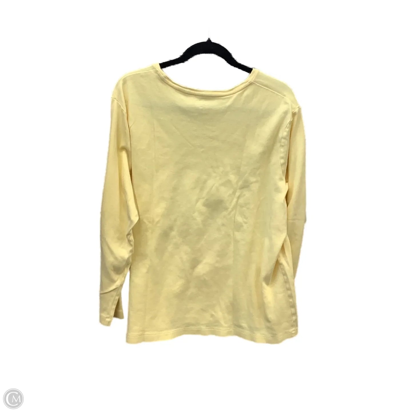 Top Long Sleeve Basic By Falls Creek In Yellow, Size: 3x