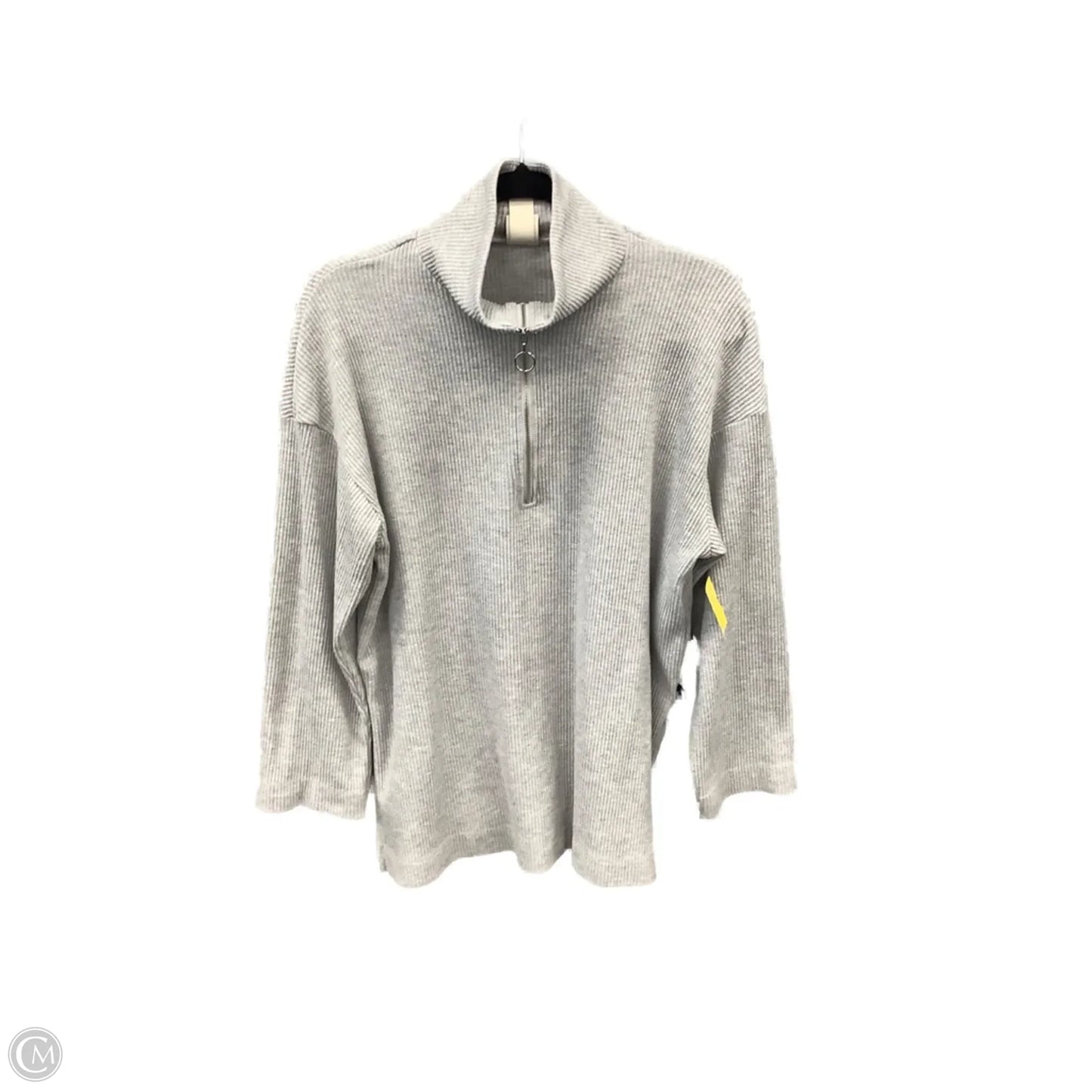 Top Long Sleeve By H&m In Grey, Size: S