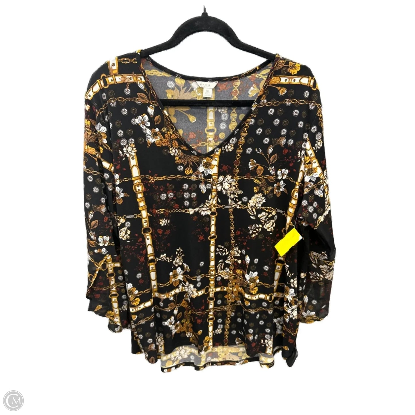 Top Long Sleeve By Cato In Multi-colored, Size: Xl