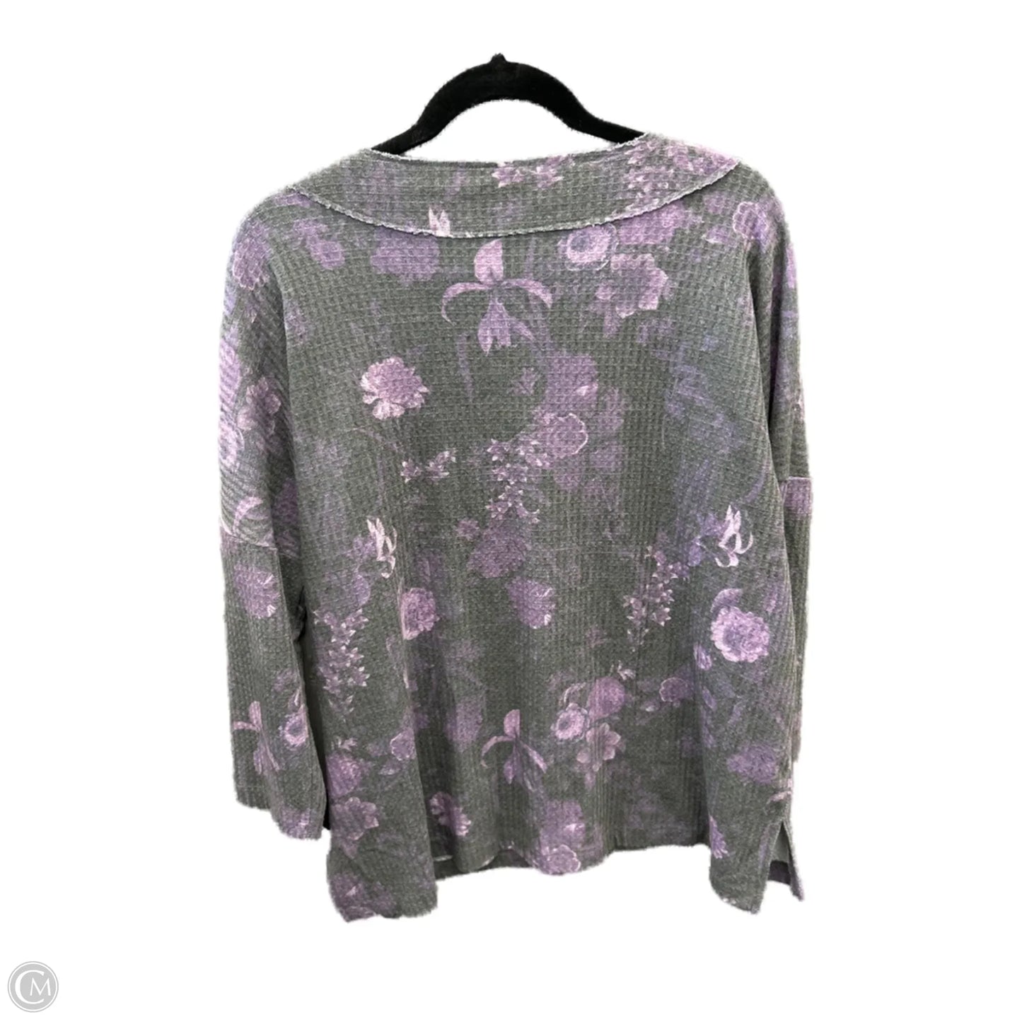 Top Long Sleeve By Cato In Grey & Purple, Size: L
