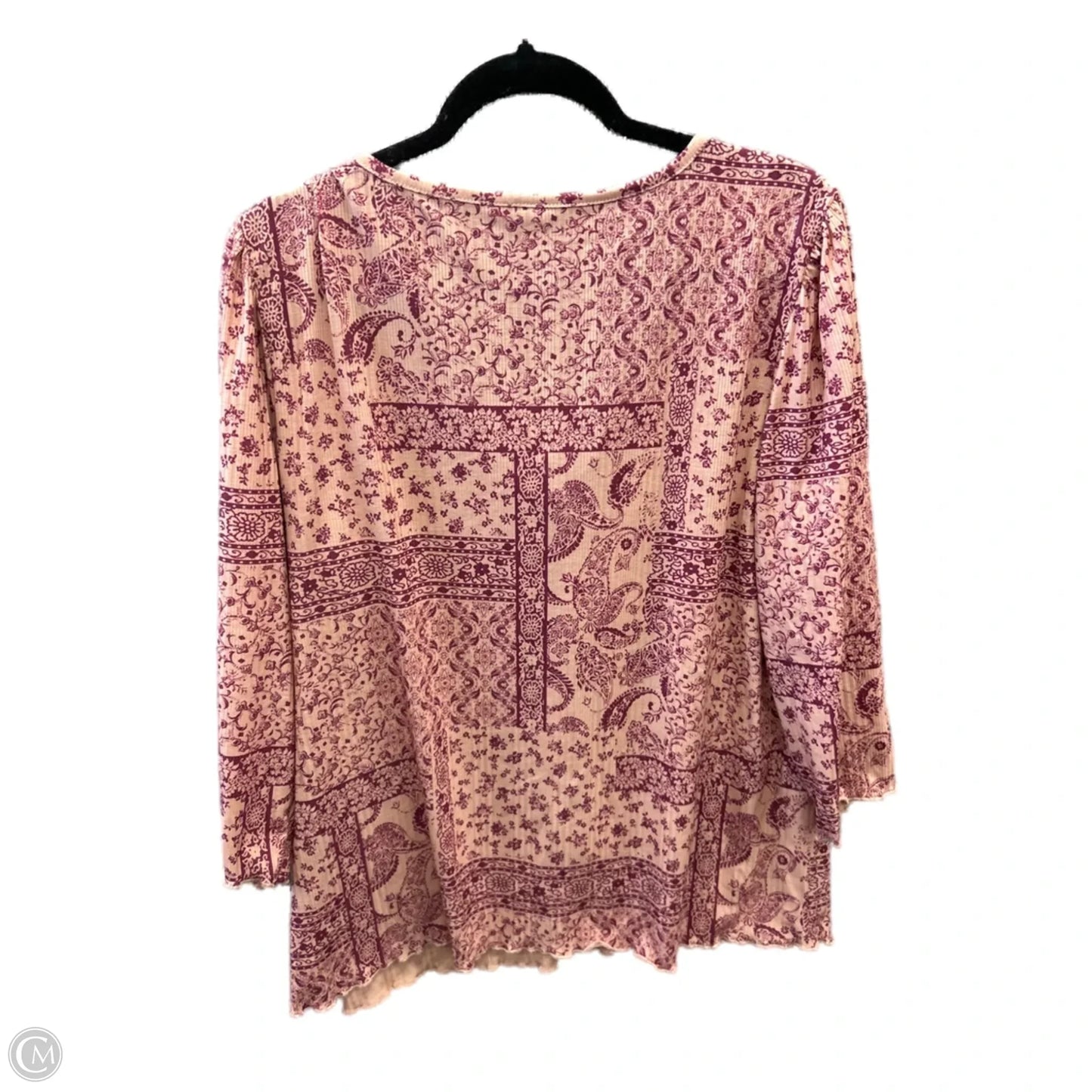 Top Long Sleeve By Cato In Pink, Size: Xl