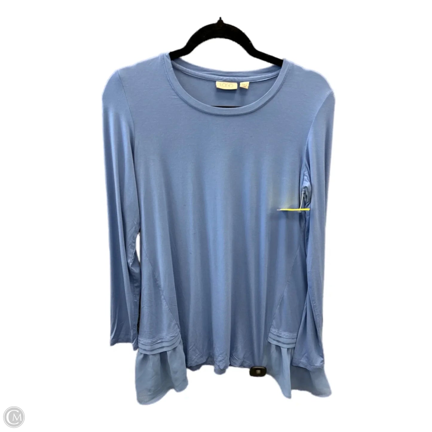 Top Long Sleeve By Logo In Blue, Size: Xs