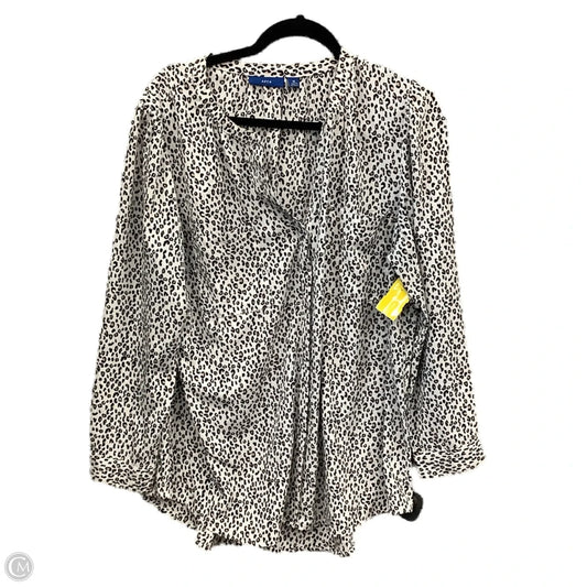 Top Long Sleeve By Apt 9 In Animal Print, Size: Xl