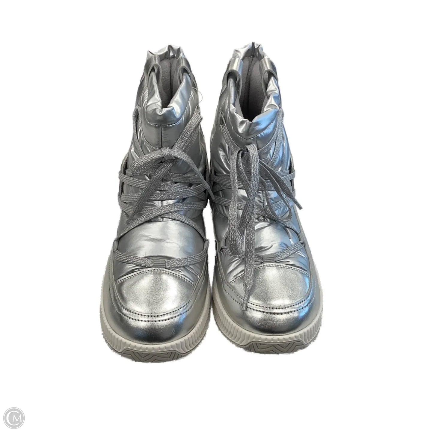 Boots Snow By Nine West In Silver, Size: 10.5