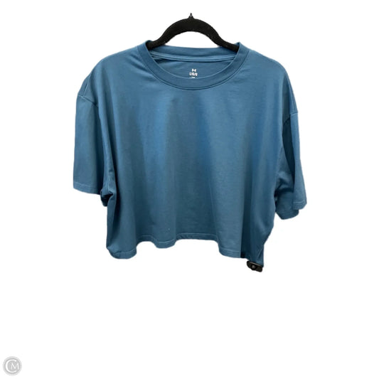 Athletic Top Short Sleeve By Under Armour In Blue, Size: L