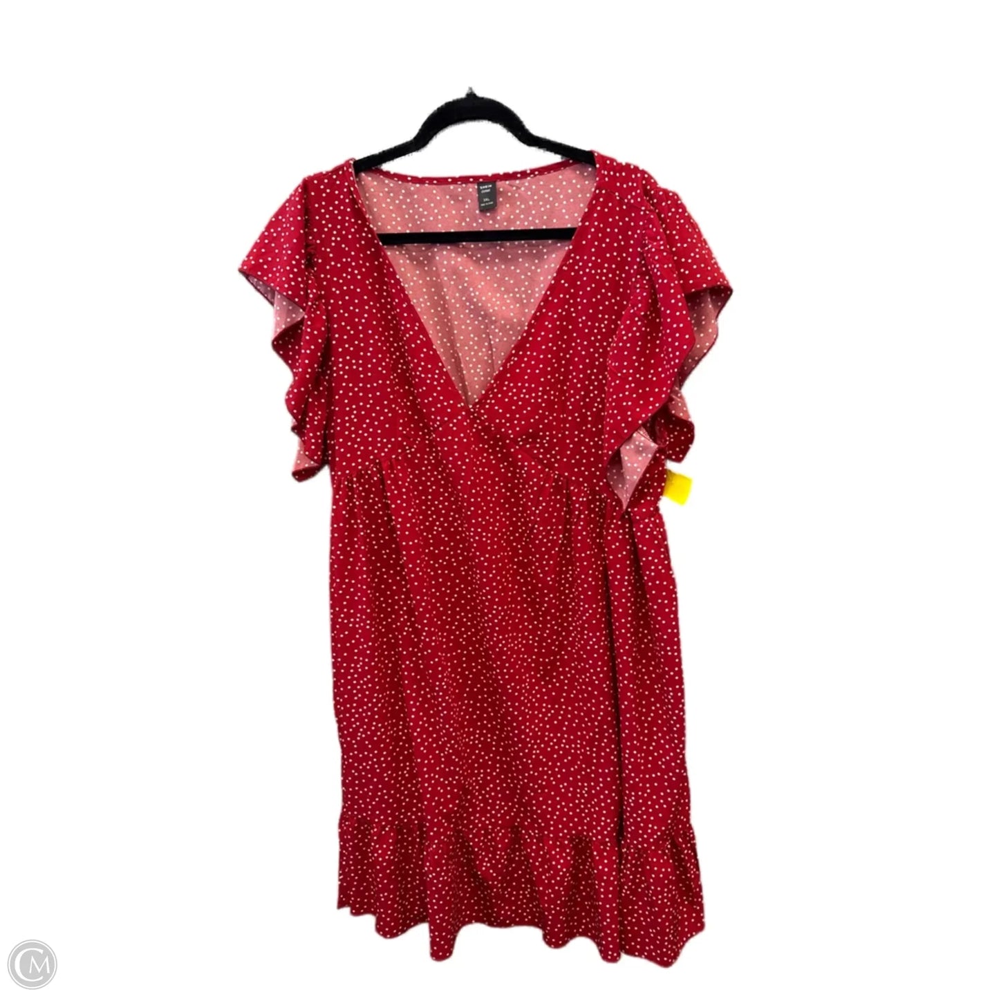 Dress Casual Midi By Shein In Red & White, Size: 3x