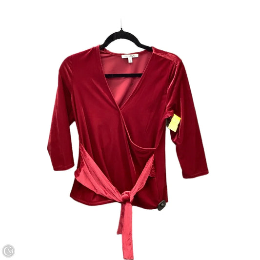 Top Long Sleeve By Express In Red, Size: M