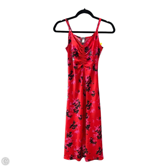 Dress Casual Midi By A New Day In Red, Size: Xs