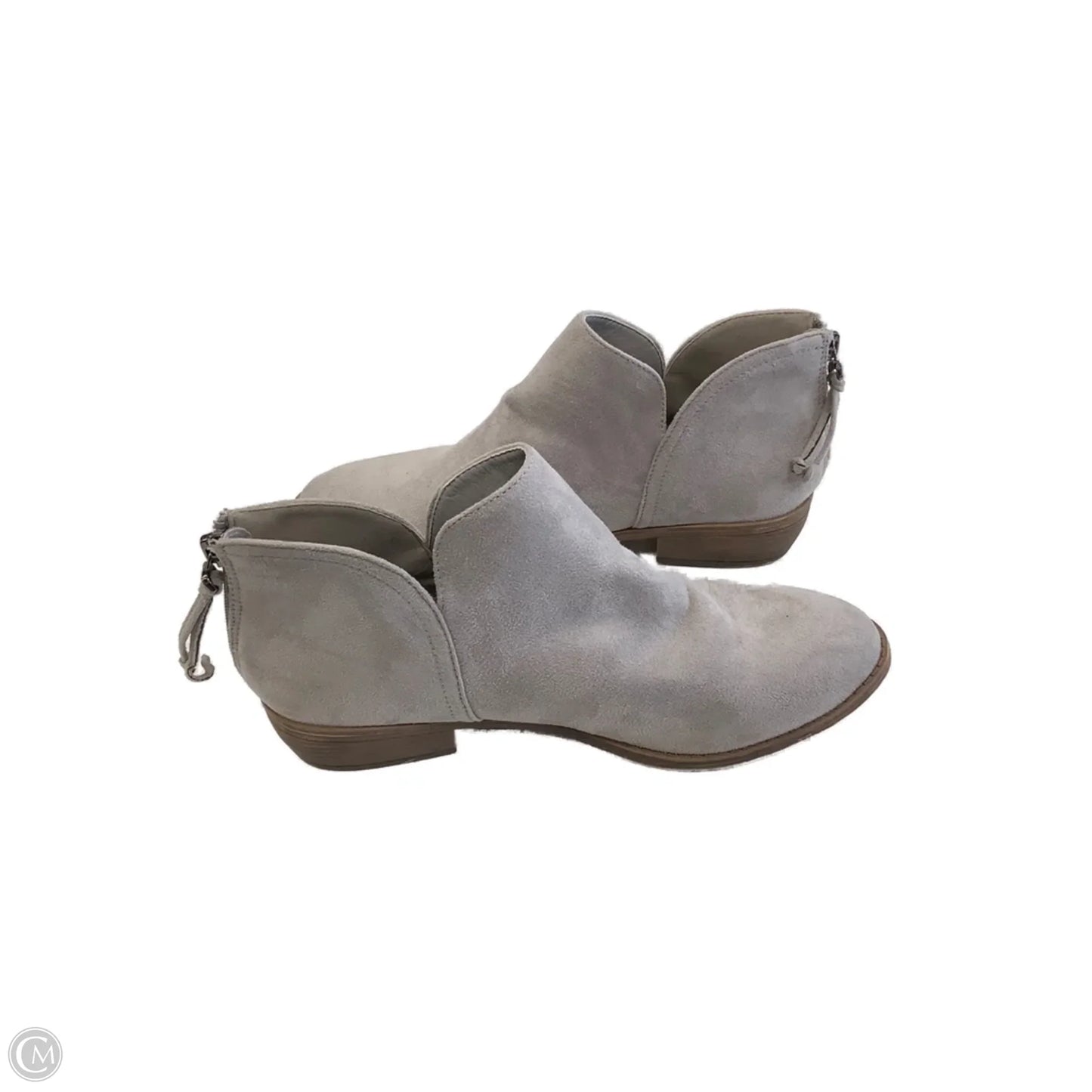 Boots Ankle Flats By Clothes Mentor In Grey, Size: 10