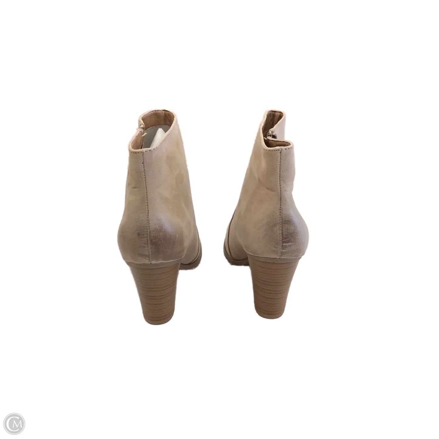 Boots Ankle Heels By Just Fab In Brown, Size: 9