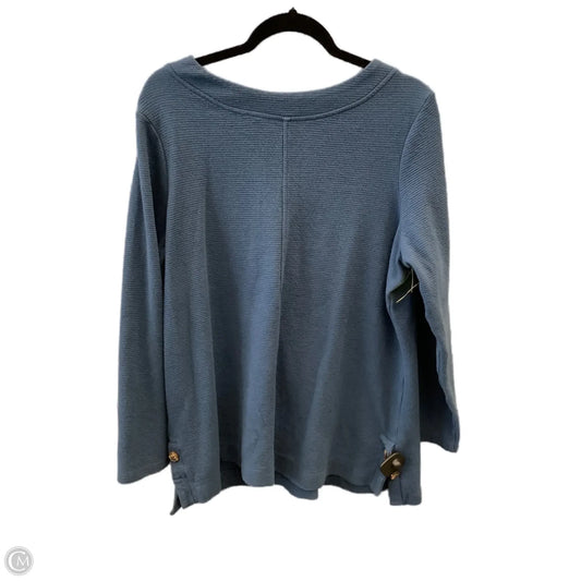 Sweatshirt Crewneck By Croft And Barrow In Blue, Size: Xxl
