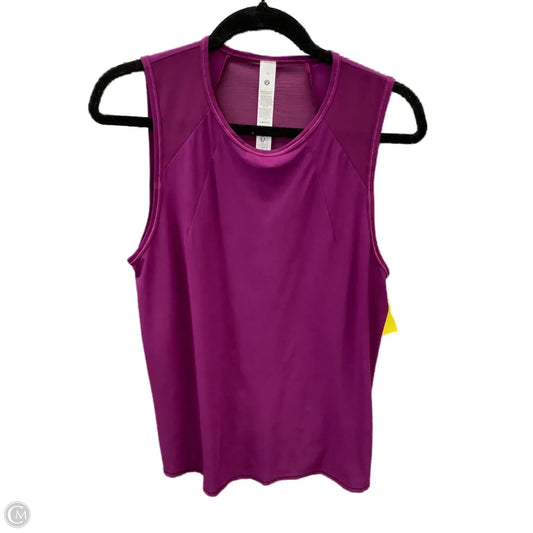Athletic Tank Top By Lululemon In Purple, Size: 10