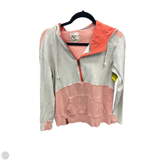 Sweatshirt Hoodie By Clothes Mentor In Coral, Size: L