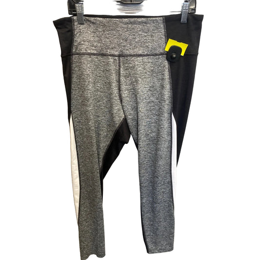 Athletic Leggings By Tek Gear In Black & Grey, Size: Xxl