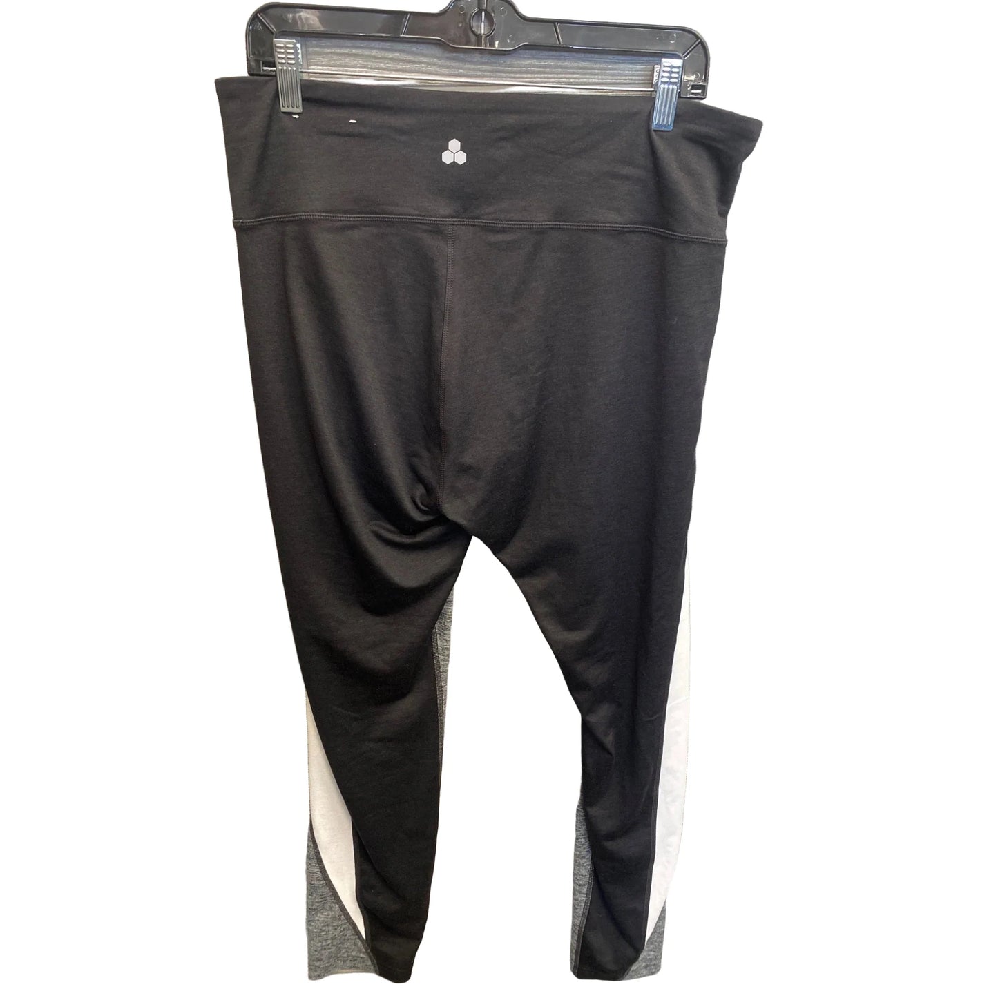Athletic Leggings By Tek Gear In Black & Grey, Size: Xxl