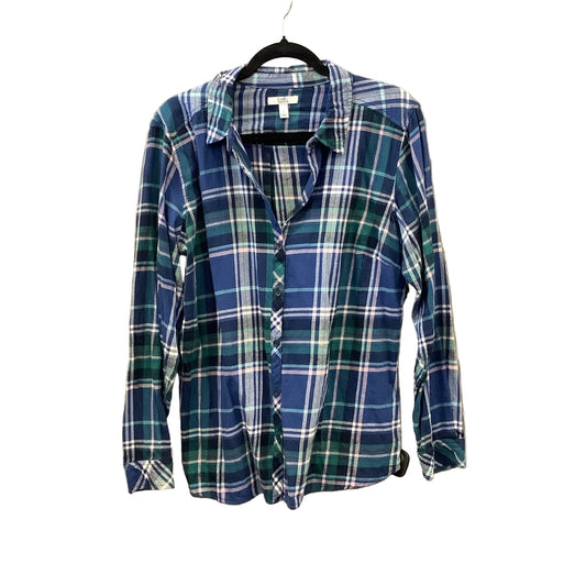 Top Long Sleeve By Croft And Barrow In Blue, Size: L