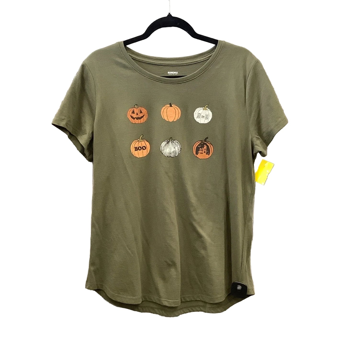 Top Short Sleeve By Sonoma In Green, Size: L