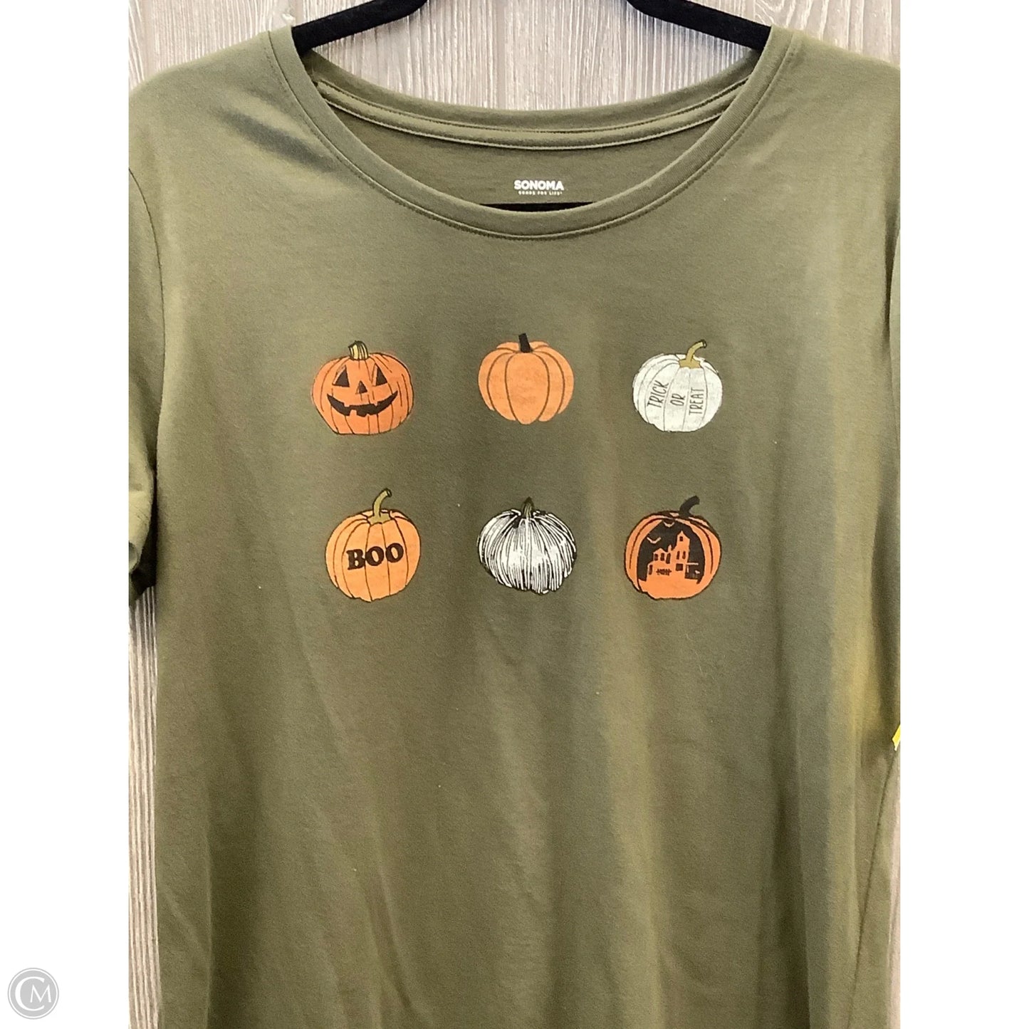 Top Short Sleeve By Sonoma In Green, Size: L