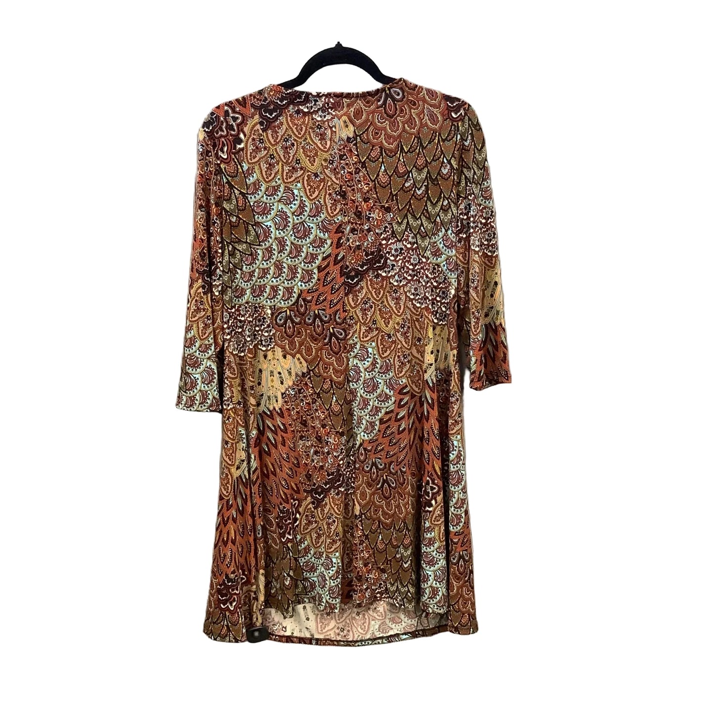 Dress Casual Midi By Msk In Multi-colored, Size: L