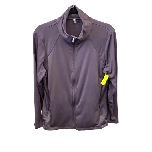 Athletic Top Long Sleeve Collar By Mta Sport In Purple, Size: 1x