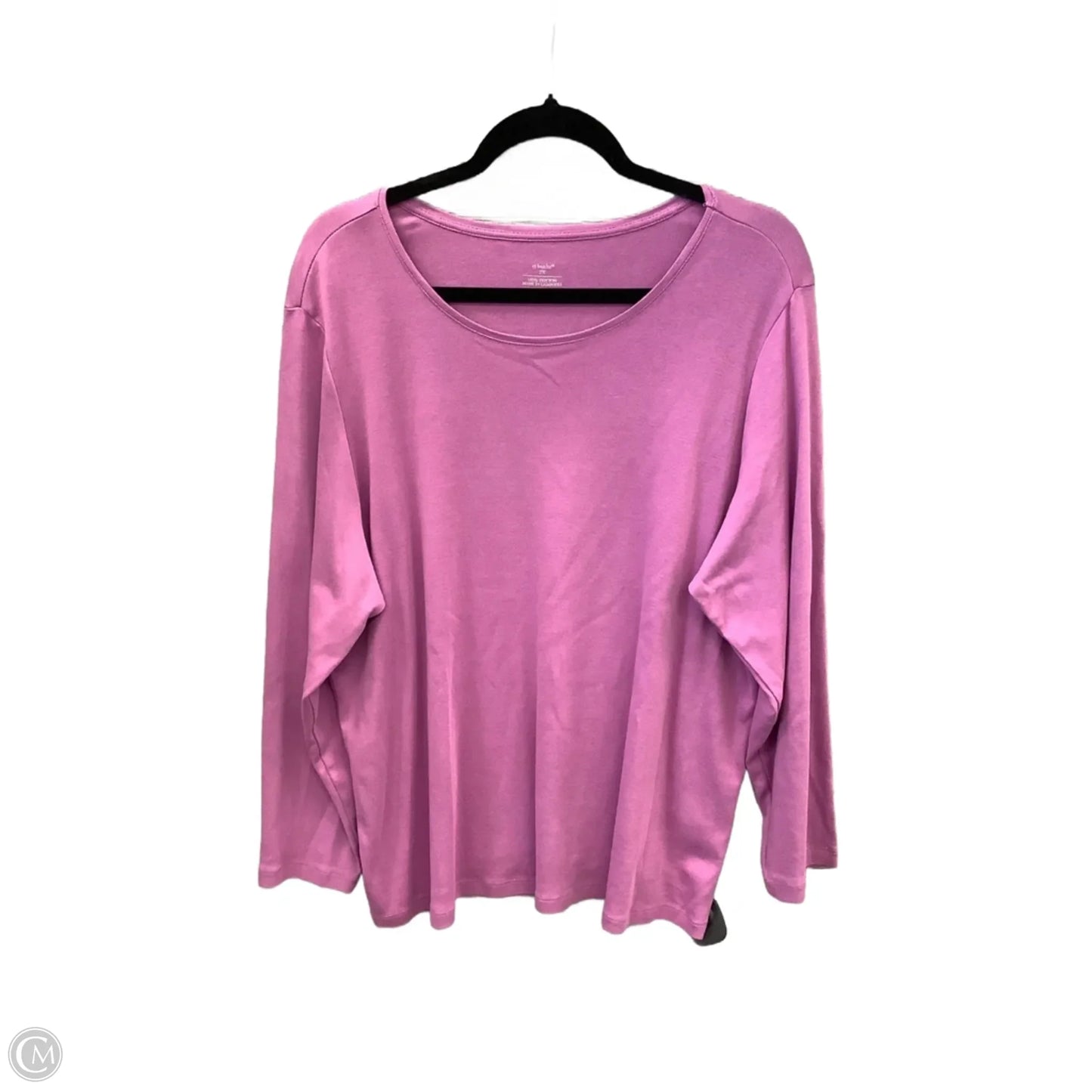Top Long Sleeve Basic By Cj Banks In Purple, Size: 2x