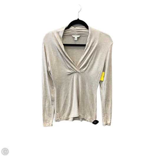Top Long Sleeve Basic By Banana Republic In Beige, Size: Xs