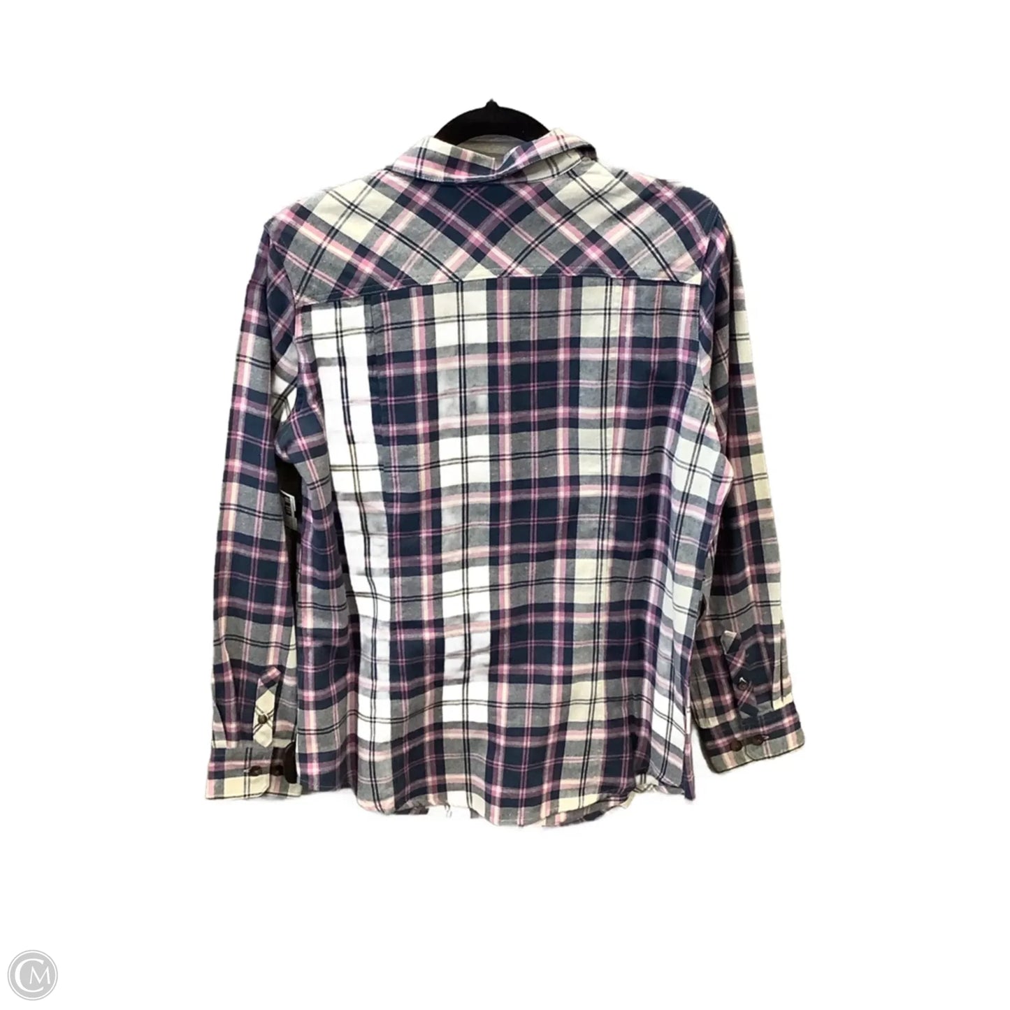 Top Long Sleeve By Clothes Mentor In Plaid Pattern, Size: M
